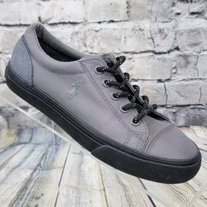 Polo Ralph Lauren Brayden Sneakers Boys Size 1 Gray Athletic Designer Shoes